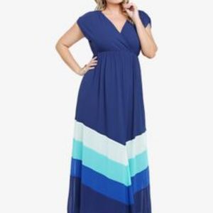 Torrid Size 4 Color Block Maxi Dress